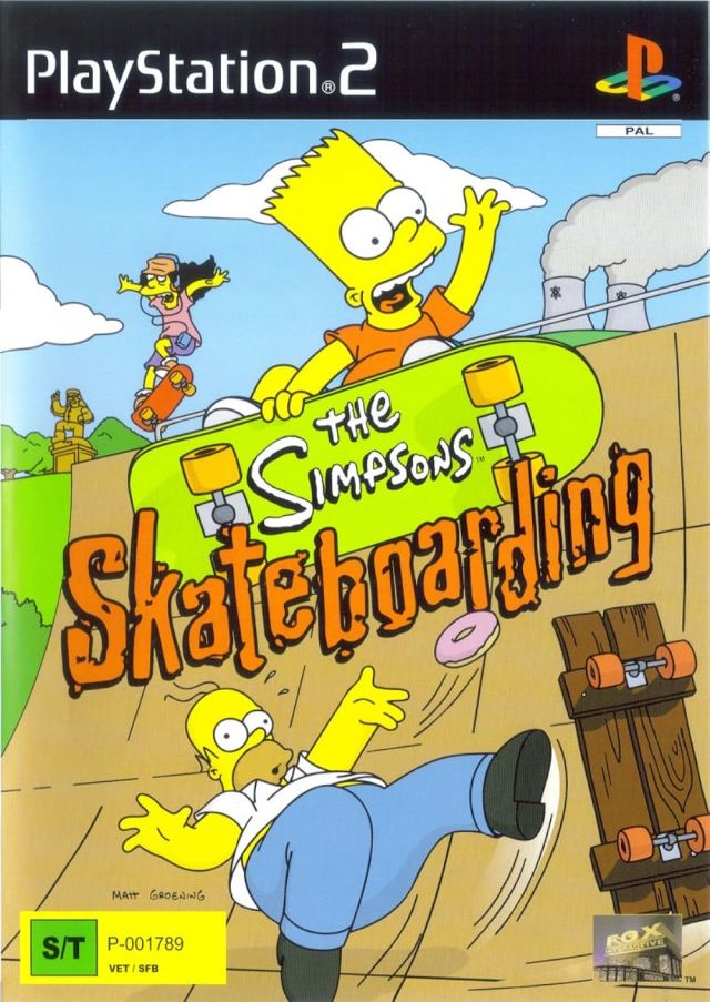 Simpsons Skateboarding
