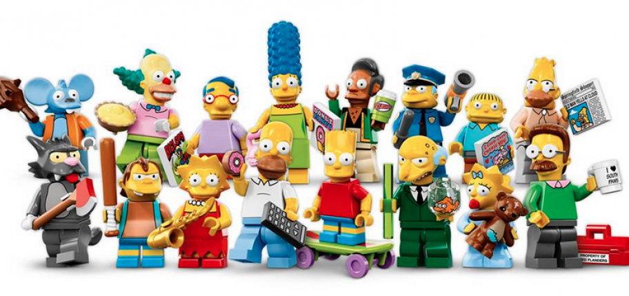 Auswahl der LEGO-Figuren aus "Die Simpsons": Zwischen 2014 und 2015 erschienen insgesamt 32 Figuren in 2 Serien.