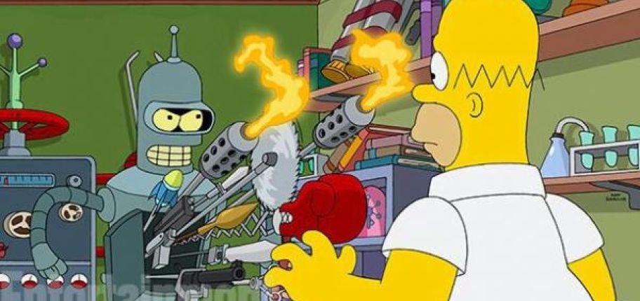 Futurama trifft auf die Simpsons