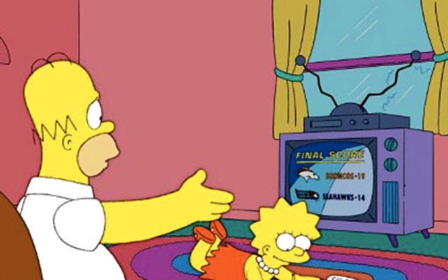 Die Simpsons sahen Superbowl 2014 schon 2005 Die Simpsons sahen Superbowl 2014 schon 2005