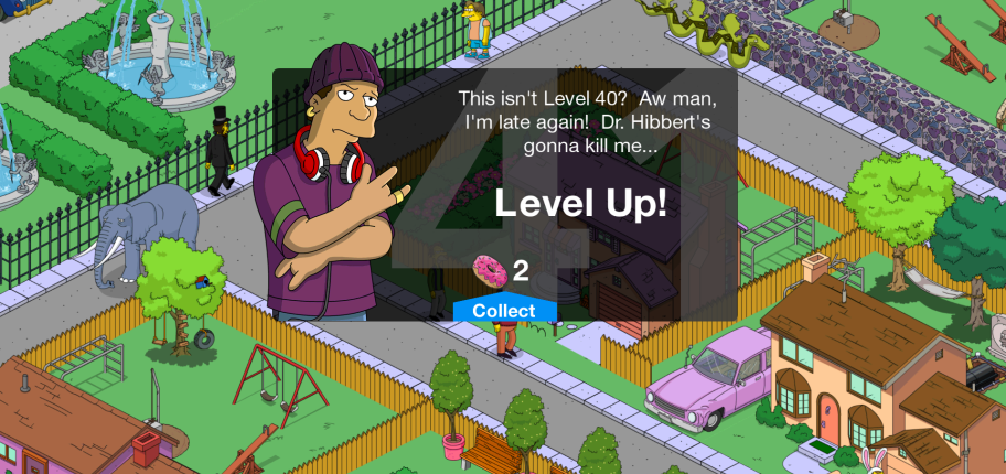 Level 41 - Update für Die Simpsons: Springfield / Tapped