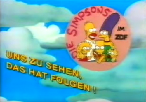 Erstmalig im Free TV waren die Simpsons auf dem öffentlich-rechtlichen Sender ZDF zu sehen.