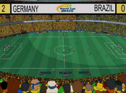 Wussten die Simpsons, dass Deutschland Brasilien bei der Fussballweltmeisterschaft 2014 schlagen wird?