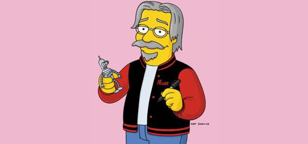 Matt Groening als Simpsons-Figur