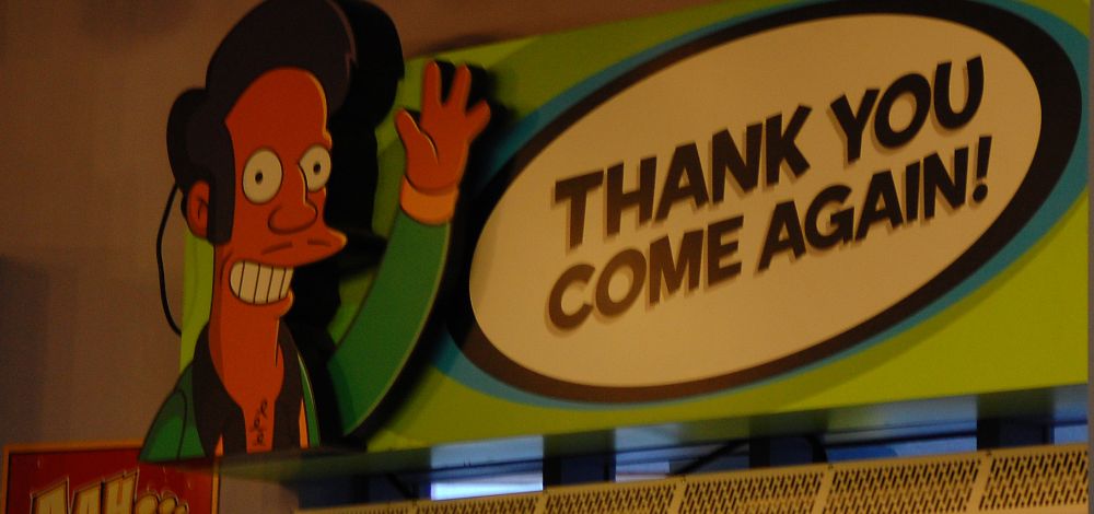 Thank you come again - Am Ausgang des Kwik-E-Marts