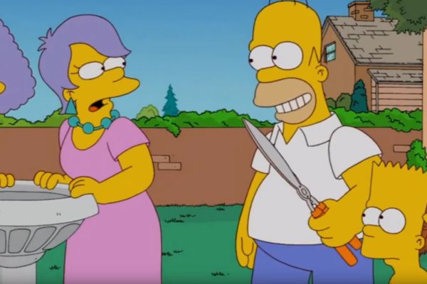 Homer mit den Fingerhänden