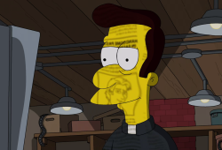 Reverend Lovejoy am Computer