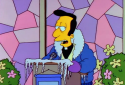 Reverend Lovejoy mit Winterjacke