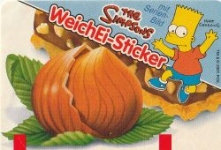 Verpackung der Hanuta mit Simpsons-Stickern