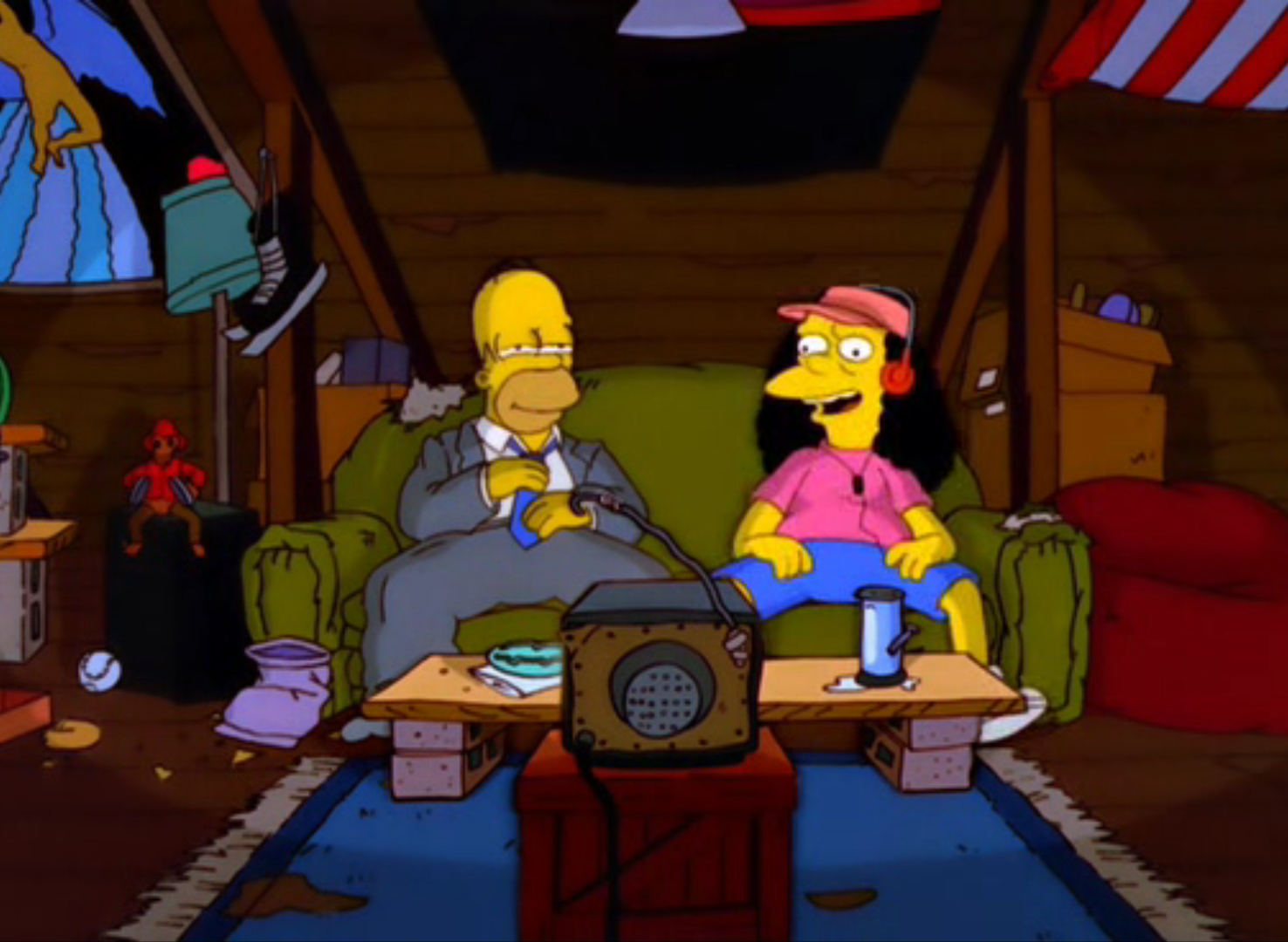 Homer und Otto rauchen Marijuana
