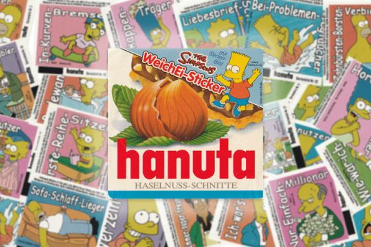 Simpsons-Sticker im Hanuta