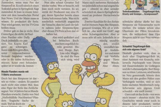 WAZ - Einer soll sterben bei den Simpsons