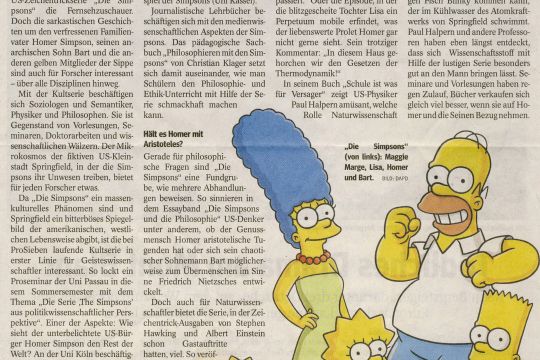 WAZ - Forscher entdecken die Simpsons