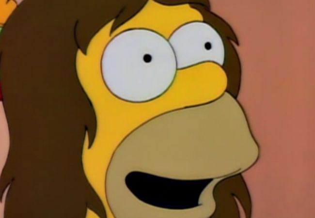 Homer mit seiner neuen Haarpracht