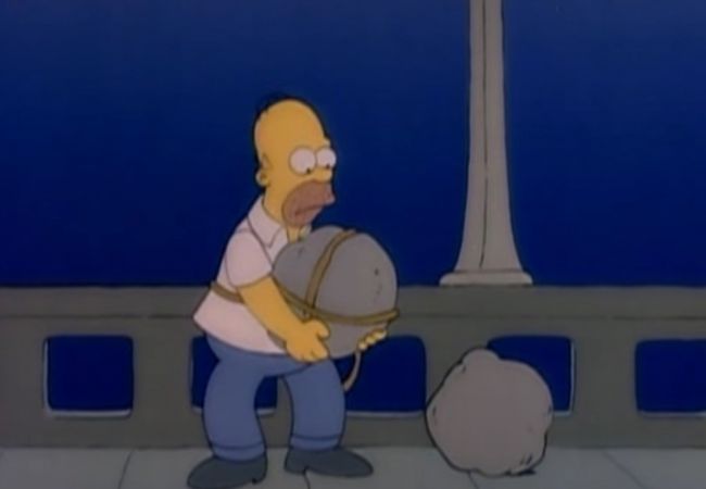 Homer probiert sich das Leben zu nehmen.