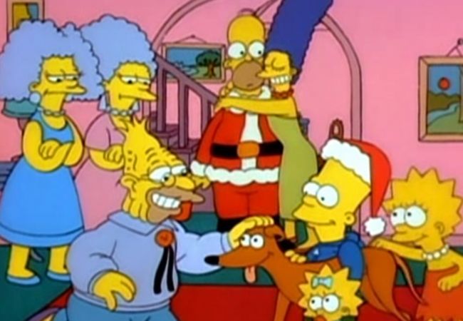 Die Familie Simpsons bekommt ihren Hund Knecht Rupprecht zu Weihnachten.