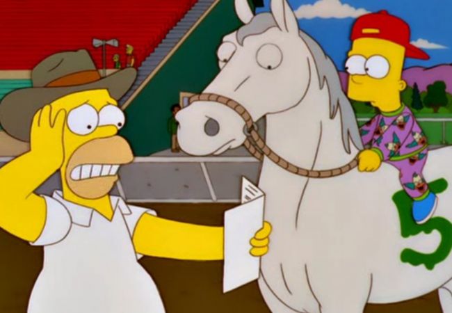 Homer ist schockiert, wieviel so ein Pferd kostet.
