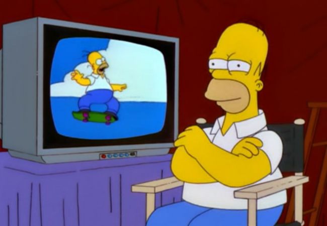 Homer erzählt über seinen Sprung über die Teufelsschlucht.
