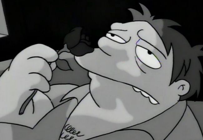 Szene aus "Pukahontas": Mit seinem Film über seine Alkoholsucht gewann Barney Gumble einst den Award beim Springfield Film Festival.