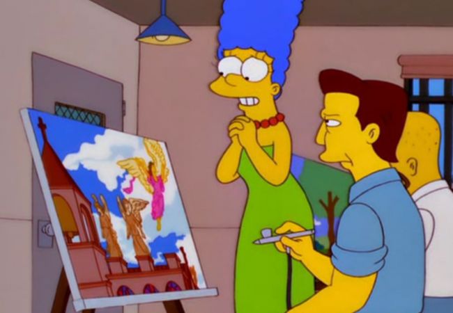 Marge bewundert Jacks Kunstwerk.