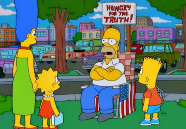Homer tritt in Hungerstreik.