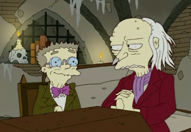 Im Halloween-Special der 18. Staffel ("Krieg der Welten") quälen Mr. Burns und Smithers als Untote u.a. Moe und Chief Wiggum zu Tode.
