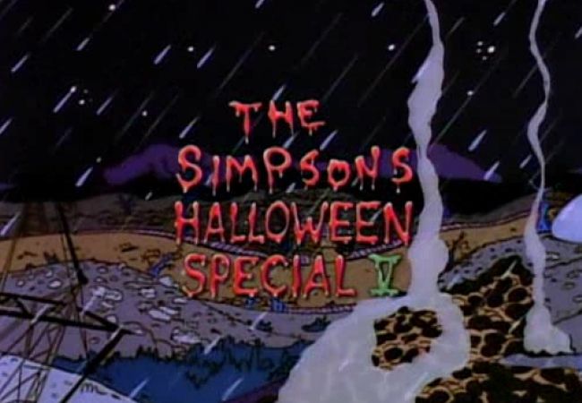 Das letzte klassische Halloween-Intro lief vor der 5. Treehouse of Horror-Episode der Simpsons.