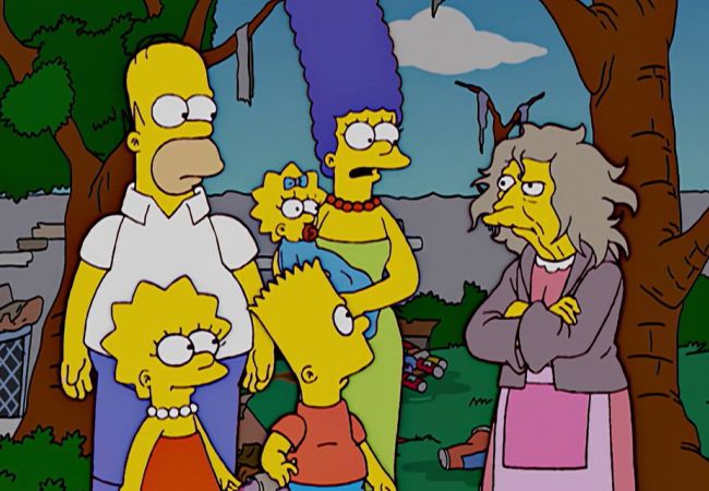 Familie Simpson trifft auf die verrückte Katzenfrau.