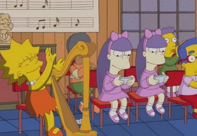 Auch die Harfe durfte Lisa im Simpsons-Intro schon spielen.