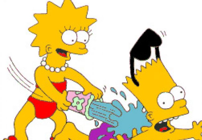 Lisa Simpson und Bart Simpson am Strand