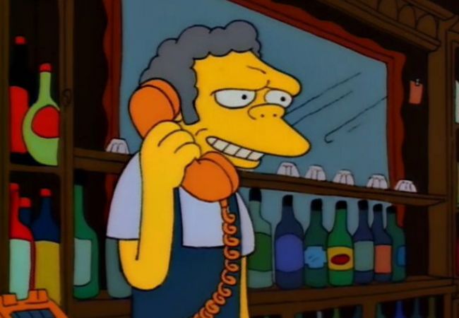 Die Lieblingsbeschäftigung von Bart und Lisa Simpson: In Moe's Tavern anrufen und einen Telefonstreich spielen.