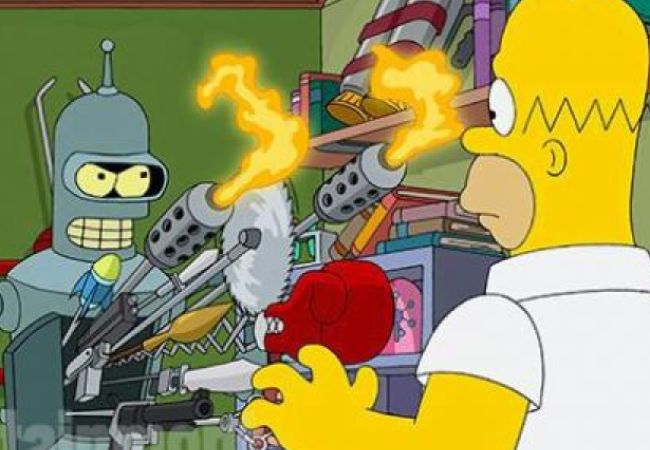 Futurama trifft auf die Simpsons