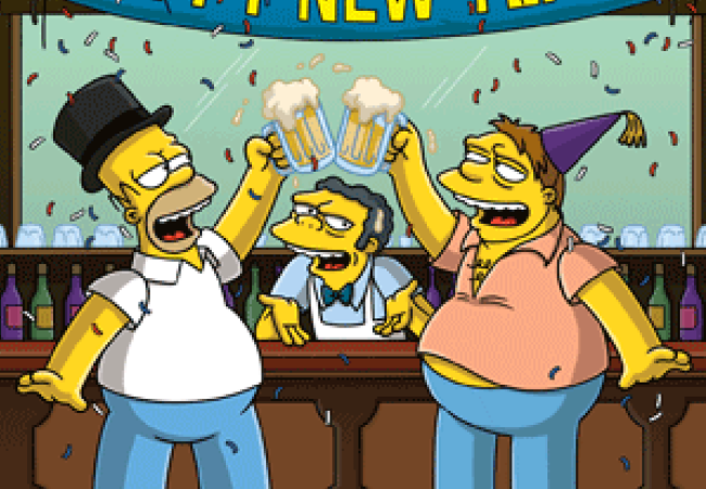 Simpsons-Marathon an Silvester