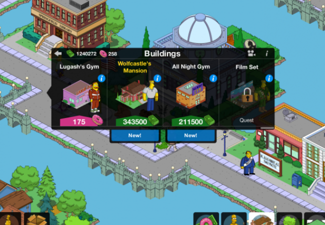 Wolfcastle-Update für Die Simpsons: Springfield / Tapped Out