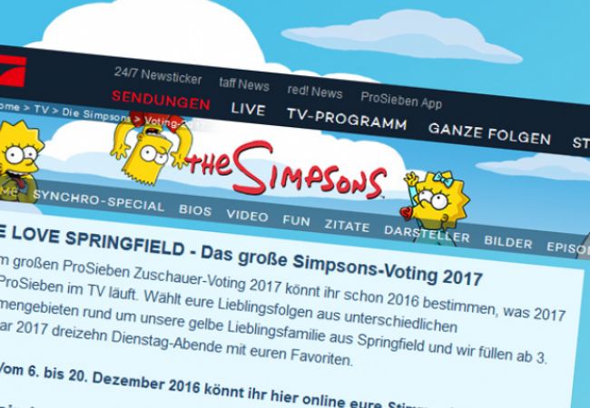 Ergebnisse: WE LOVE SPRINGFIELD - Das große Simpsons-Voting 2017
