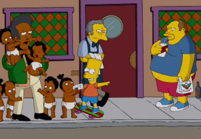 Apu ist mit seinen Achtlingen im neuen Simpsons-Vorspann zu sehen.