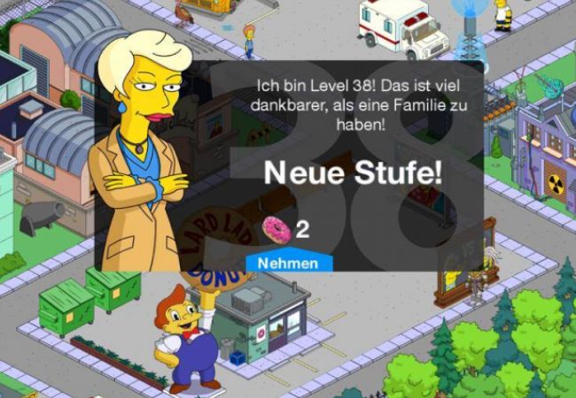 Level 38-Update für Die Simpsons: Springfield / Tapped Out