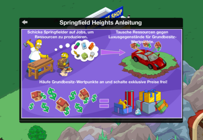 Springfield Heights-Update für Die Simpsons: Springfield / Tapped Out