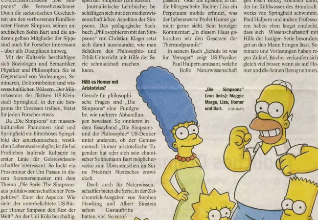 07/2012 - WAZ - Forscher entdecken die Simpsons